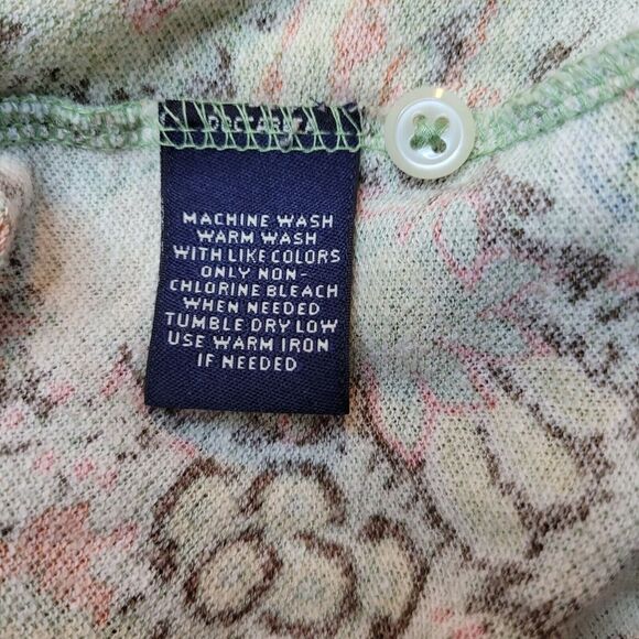 Daniel Cremieux Collection, Green Floral Polo, Cotton, Size XL - Picture 3 of 5